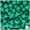 BeadTin Dark Green Opaque 10mm Round Plastic Pony Beads (125pcs)